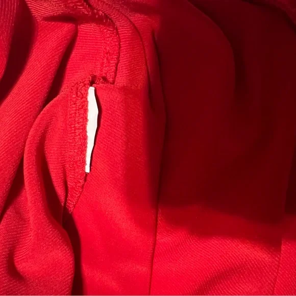 Michael Kors Red Pleated Hem Shift Dress sleeveless size Medium Scoop knockline - Picture 8 of 10